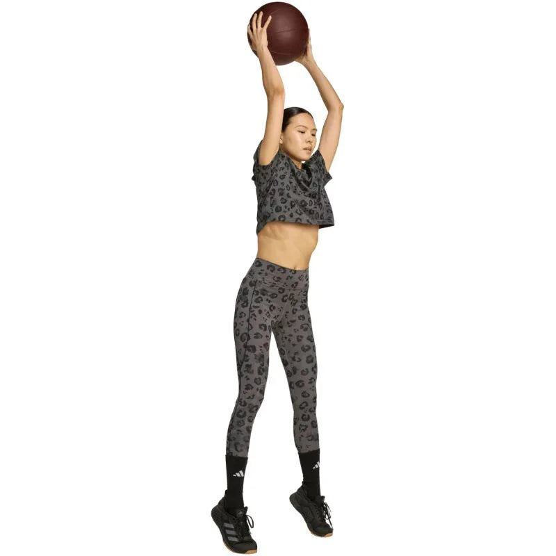 adidas Workout Essentials női póló – szürke, párducmintás - Ayuna Ritual
