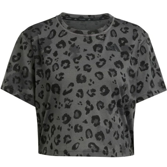 adidas Workout Essentials női póló – szürke, párducmintás - Ayuna Ritual