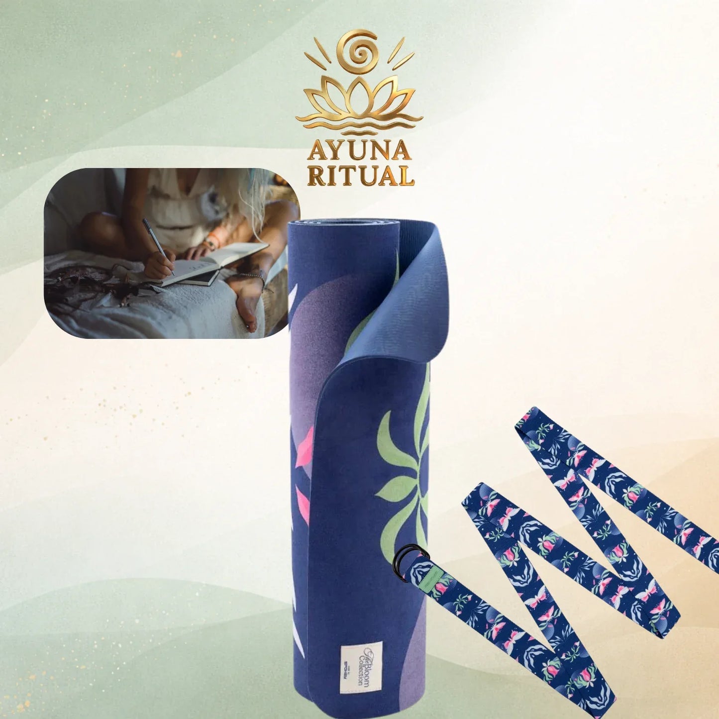 Spokey Bloom Szett – virágos jógaélményhez + LETÖLTHETŐ JÓGANAPLÓ - Ayuna Ritual