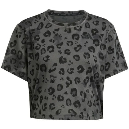 adidas Workout Essentials női póló – szürke, párducmintás - Ayuna Ritual