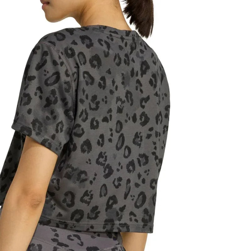 adidas Workout Essentials női póló – szürke, párducmintás - Ayuna Ritual