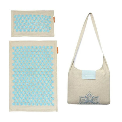 Prémium Akupresszúrás Szett természetes anyagokból – matrac + párna + vászontáska - Ayuna Ritual