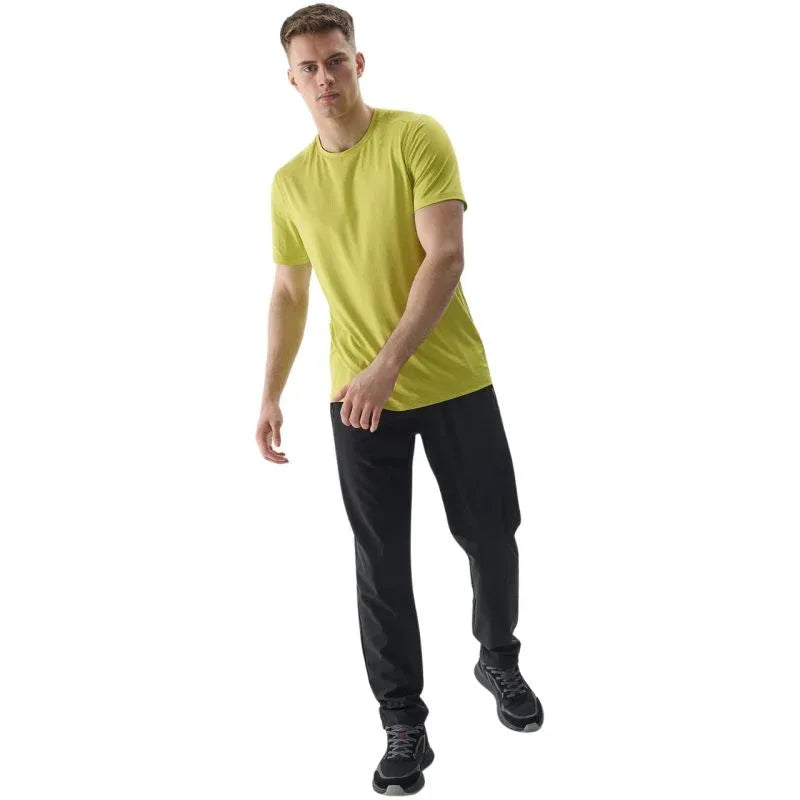 4F férfi edzőpóló – limezöld, gyorsan száradó anyagból - Ayuna Ritual