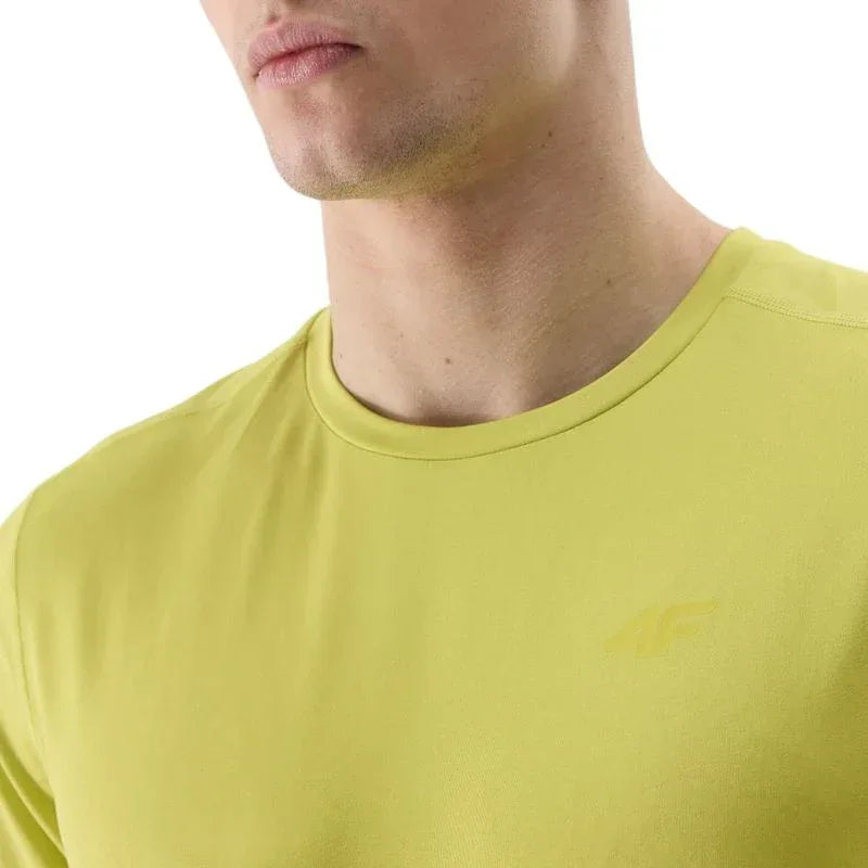 4F férfi edzőpóló – limezöld, gyorsan száradó anyagból - Ayuna Ritual