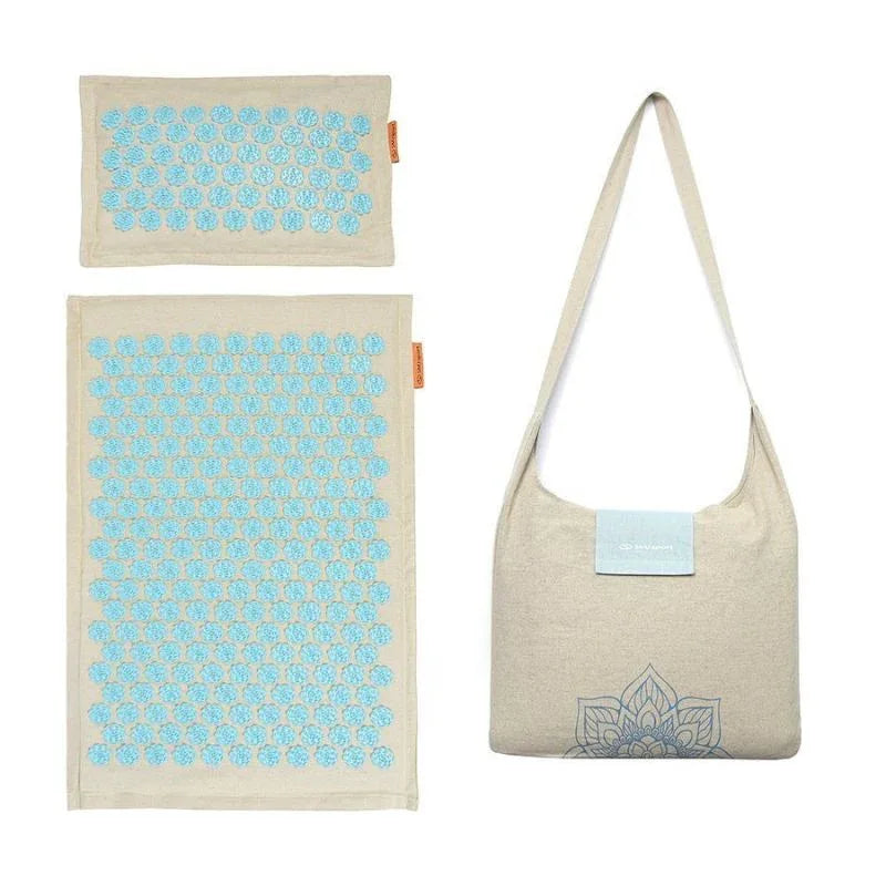 Prémium Akupresszúrás Szett természetes anyagokból – matrac + párna + vászontáska - Ayuna Ritual