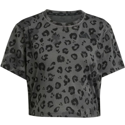 adidas Workout Essentials női póló – szürke, párducmintás - Ayuna Ritual