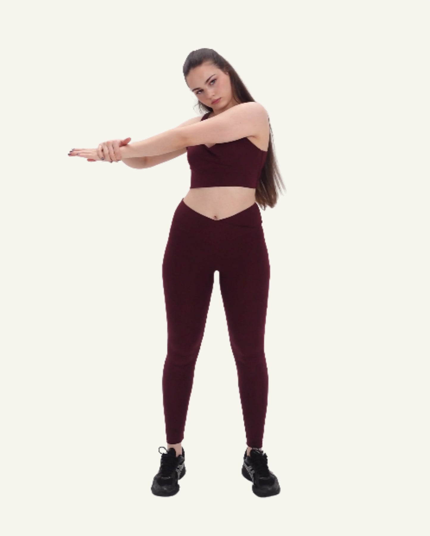 Női SeaCell Szett: Leggings + Sport-mellény – Burgundy - Ayuna Ritual