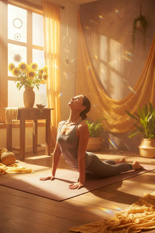 GAIAM Sun Alignment 5 mm jógaszőnyeg – Fahéj színben - Ayuna Ritual