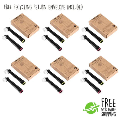 LiveCoco újrahasznosítható elektromos fogkefefej – aktív szénnel, Oral-B kompatibilis - Ayuna Ritual